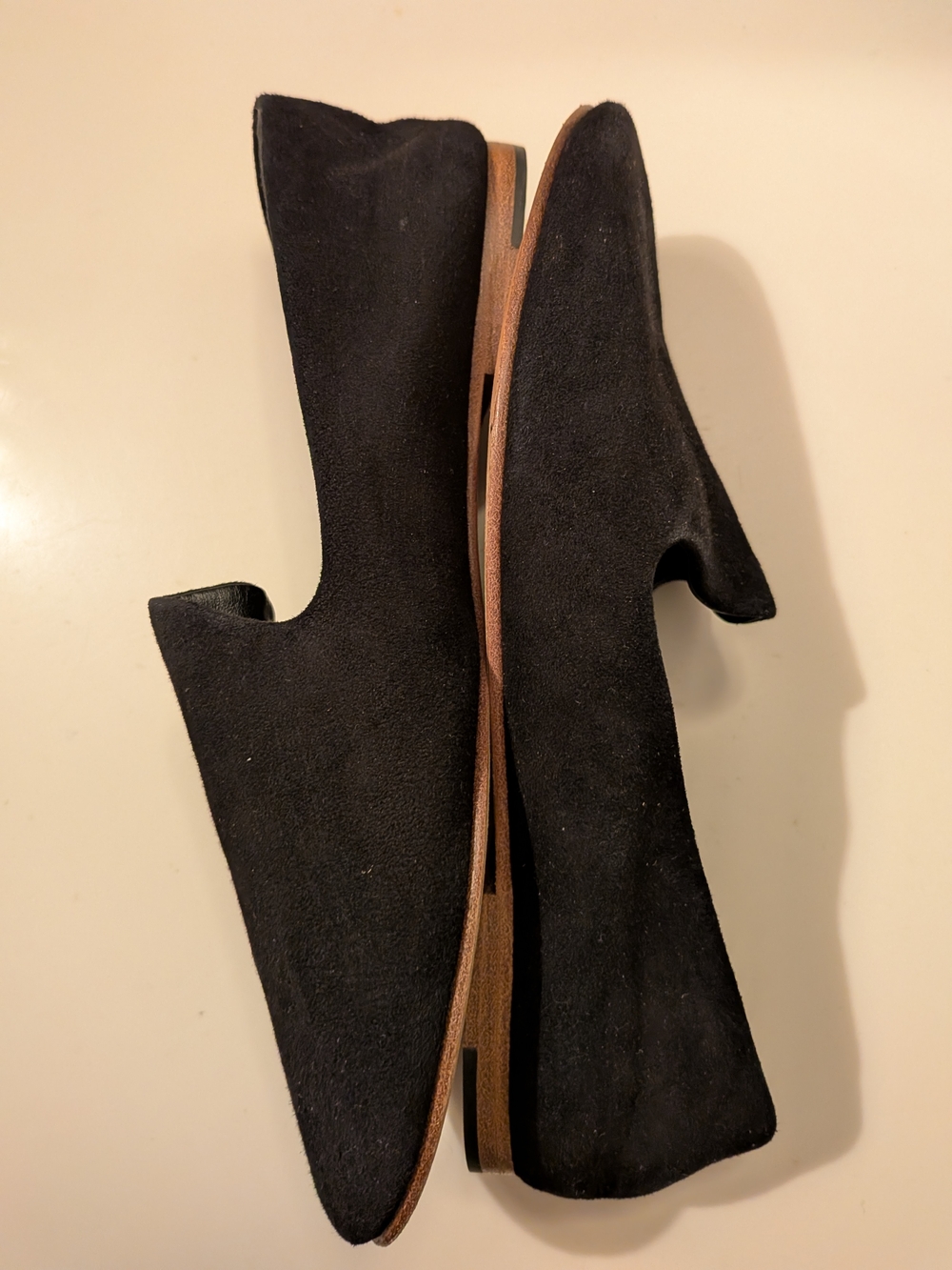 VINCE Black Suede Slip-On Smoking Loafers | US 6 EUR 36 - Picture 3 of 6